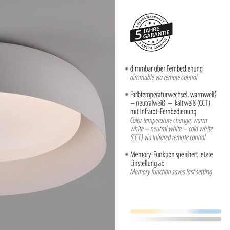 OSKO LAMPA SUFITOWA BIAŁA (14215-16) - Paul Neuhaus