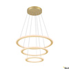 Lampa wisząca ONE FLAT triple DALI 2, Touch,  mosiądz (1007703) - SLV
