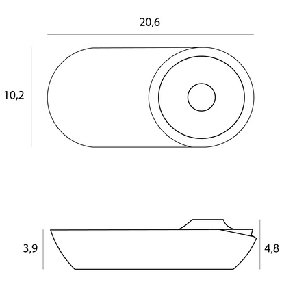 MAXLIGHT C0267 LAMPA SUFITOWA VECTOR 10W BIAŁA
