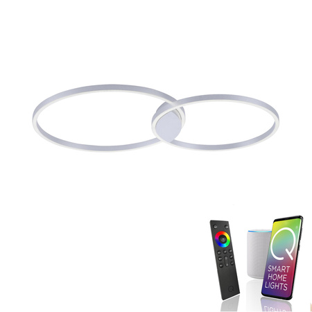 Q-KATE LAMPA SUFITOWA STALOWY (6589-95) - Paul Neuhaus