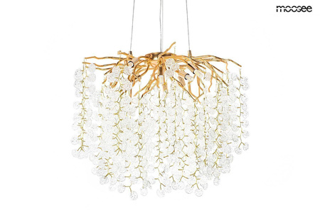 Ekskluzywna złota lampa wisząca RIVIERA 60 clear (5900168832947) - Moosee