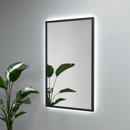 Lustro prostokątne ATLAS PLUS w ramie z oświetleniem LED - MCJ