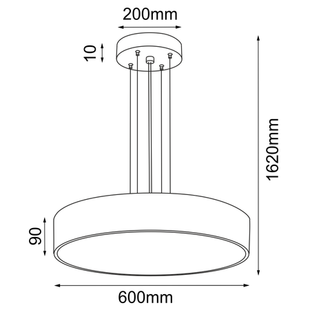 lampa zwieszana Kengo - 600 mm - biały - 5236 - Antigo (5236) - ANTIGO