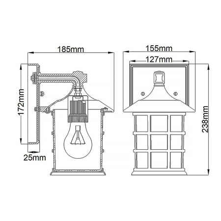 Kinkiet zewnętrzny Freeport (HK-FREEPORT2-S-TWH) - Elstead Lighting