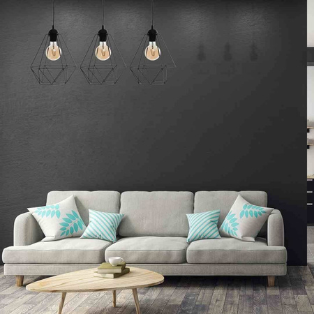 Lampa wisząca BASKET BLACK 3xE27 (MLP7215) - Milagro