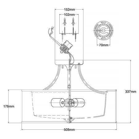 Lampa sufitowa Lacey (KL-LACEY-SFM-MB) - Elstead Lighting