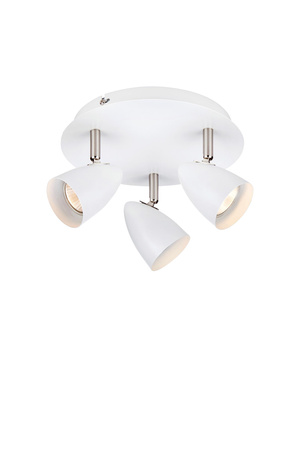 CIRO Plafon 3L Biały/Stal