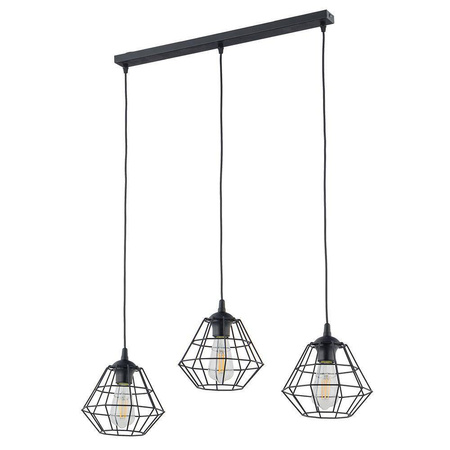 DIAMOND NEW BLACK LAMPA WISZĄCA 3 PL LISTWA (6203) - TK Lighting