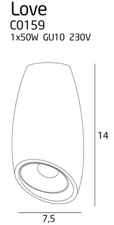 Lampa sufitowa LOVE (C0159) - Maxlight