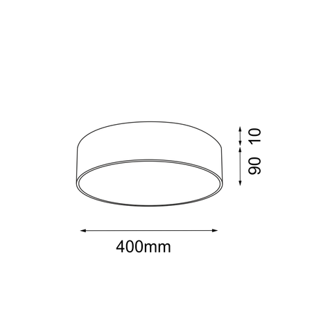 plafon Kengo - 400 mm - biały - 1401 - Antigo (1401) - ANTIGO