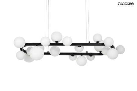 MOOSEE lampa wisząca ALURE OVAL 120       czarna/mleczna (MSE1501100606/MILK) - Moosee