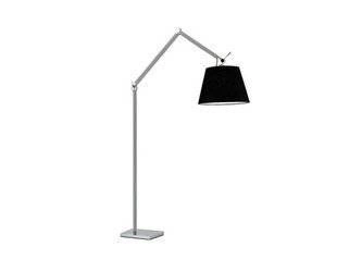 Lampa podłogowa Zyta L Floor stelaż aluminium AZ 2310 + AZ 2603 klosz black | czarny - średnica 36  - Azzardo