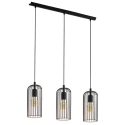 Lampa wisząca ROCCAMENA 3xE27 czarna(49645 - Eglo) - żyrandol