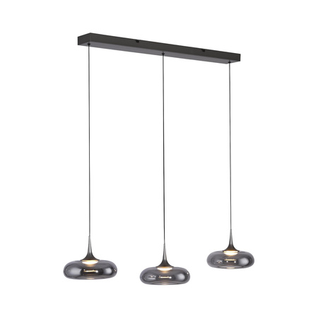 Ściemnialna lampa wisząca z płynną regulacją wysokości POSH SZARA (15693-15) - Paul Neuhaus