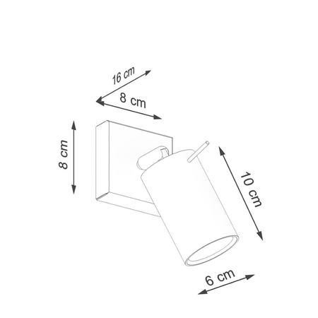 Kinkiet RING zielony oliwkowy (SL.1500) - Sollux Lighting