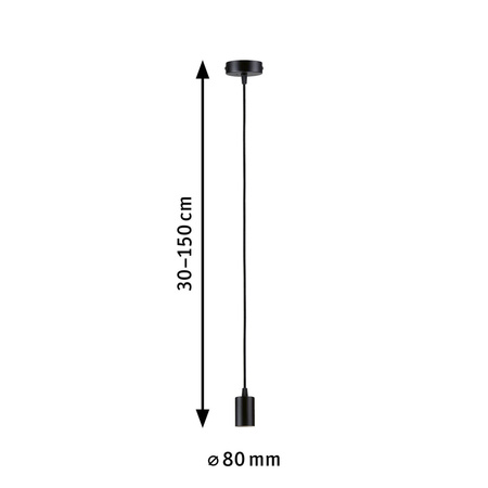 Lampa sufitowa RAVI E27 max.60W IP44 230V czarny matowy / metal (PL71136) - PAULMANN