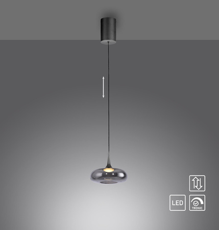 Lampa nad stół z płynną regulacją wysokości POSH SZARA (15692-15) - Paul Neuhaus