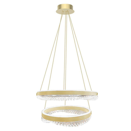 Złota lampa wisząca do salonu PRECIOSA 85W LED (ML1000) - Milagro