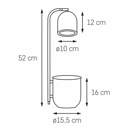 Lampa stojąca BOTANICA kolor Ceglany (41115115) - KASPA