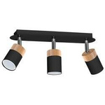 Lampa sufitowa JOKER BLACK/WOOD 3xGU10 (MLP6304) - Milagro