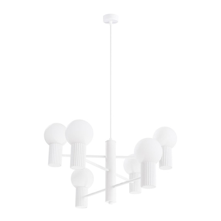 Żyrandol sześcioramienny HALO 6 biały (SL.1829) - Sollux Lighting
