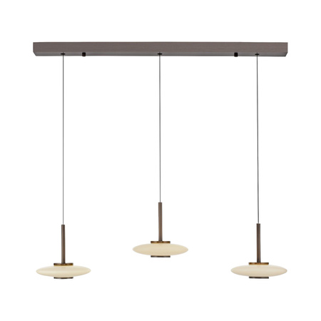 Ściemnialna lampa nad stół z płynną regulacją wysokości PURE VITRUM CIEMNOMETALOWO-BRĄZOWY (2083-34) - Paul Neuhaus