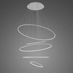 Lampa wisząca Ledowe Okręgi No.5 150cm 4k srebrna Dali (LA085/P_150_in_4k_silver_Dali) - ALTAVOLA DESIGN