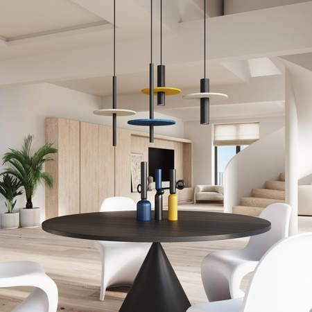 Lampa wisząca PELTA 1 czarna/żółta (SL.1883) - Sollux Lighting