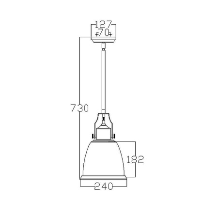 Pojedyncza lampa wisząca Hobson (FE-HOBSON-P-M-AB) - Elstead Lighting