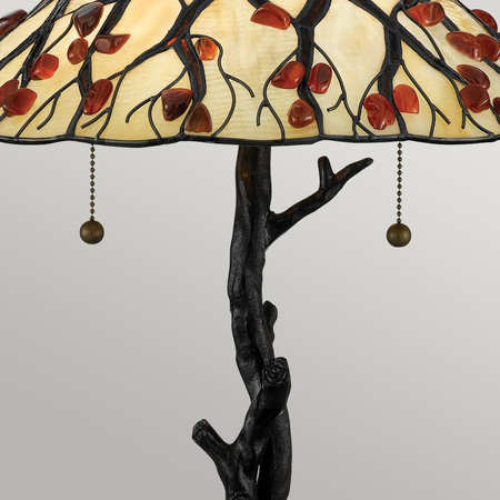 Lampa na stół w stylu Tiffany - Lampa Whispering Valiant brąz (QZ-WHISPERING-TL-VB) - Elstead Lighting