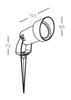 OUTDOOR SPIKE LIGHT 1XGU10 BLACK (E310 Zambelis) - Zambelis