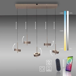 Lampa sterowana Smart Q-ROTATE CIEMNOMETALOWO-BRĄZOWY (2249-34) - Paul Neuhaus