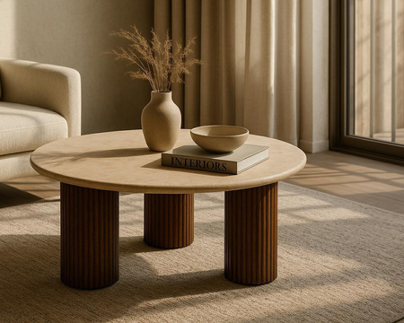 MaMaison stolik kawowy RAGNO marmur / drewno (MM001501100332) - MaMaison