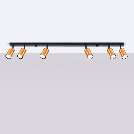 Plafon WINX 6L czarny/miedź (SL.1380) - Sollux Lighting