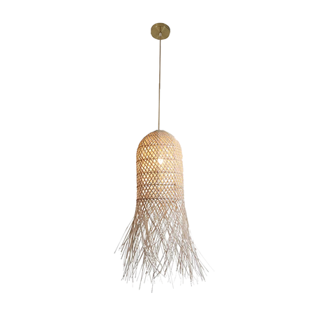 PENDANT LAMP E27 MAX 20W RATTAN NATURAL (23196 Zambelis) - Zambelis