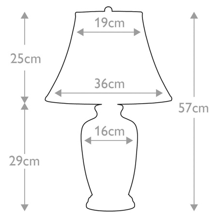 Lampa stołowa Blue Ginger Jar (BLUE-G-JAR-TL) - Elstead Lighting