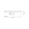Kinkiet PINTO SATIN GOLD 7W LED 30cm (ML8250) - Milagro