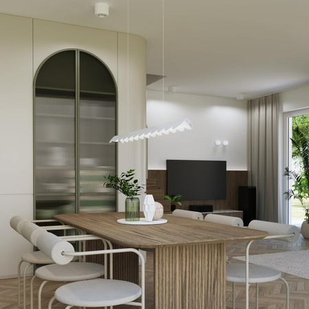 Lampa wisząca BISCUIT biała LED 3000K (TH.467) - Thoro Lighting