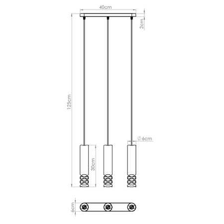 Lampa wisząca LIRO 3L biały (SL.1693) - Sollux Lighting