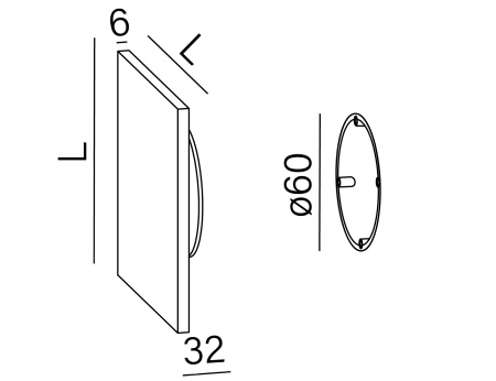 Kinkiet MAXI POINT square LED Kol. Biały 4000K  (26517-M940-D9-00-13) - AqForm