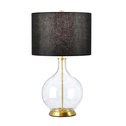 Lampa stołowa Orb (ORB-CLEAR-AB-BLK) - Elstead Lighting