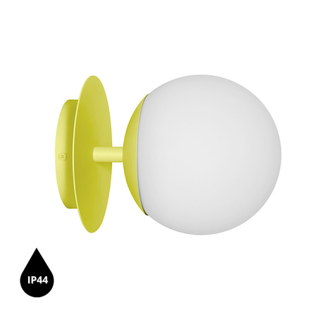 PLAAT C żółta lampa ścienna / kinkiet z podwyższoną szczelnością IP44 (PLC1110S0) - Ummo