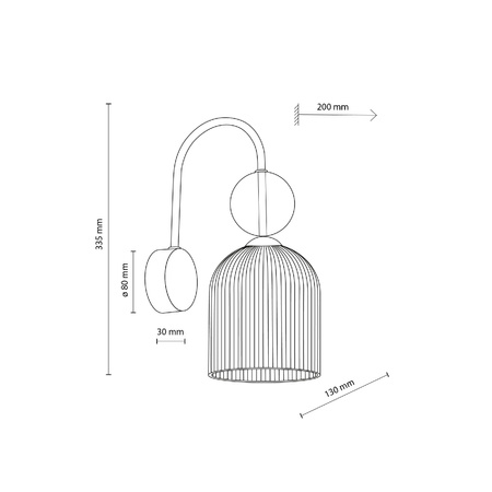 SOPHIA COGNAC KINKIET 1XE14 (11140) - TK Lighting