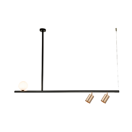 PENDANT LAMP 2XGU10 + 1XG9 BLACK-GOLD (22227 Zambelis) - Zambelis