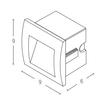 Lampa schodowa LED 1W grafitowa na zewnątrz (E246-G) - Zambelis