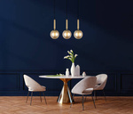 Lampa Wisząca Ravena (PND-2324-3L BRO+AMB) - Italux
