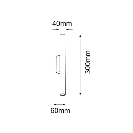 Kinkiet Yabu K2 - Biały (300 mm)   (4049) - Shilo