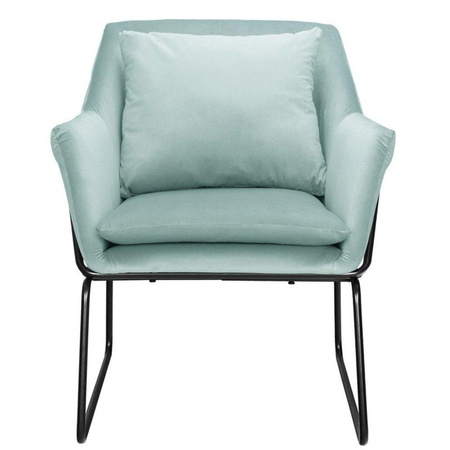 Fotel welurowy FLUENCE miętowy (25073-m) - Moos Home