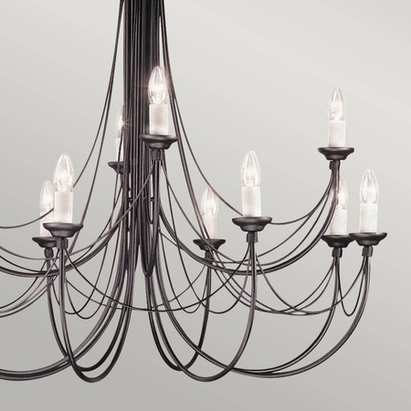 Żyrandol Carisbrooke (CB12-BLACK) - Elstead Lighting