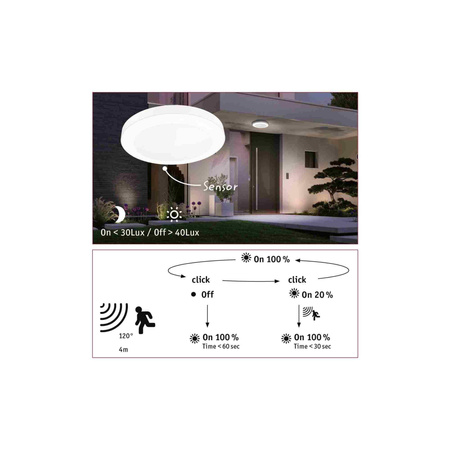 Plafoniera CIRCULA 14W 3000K IP44 230V biały / tworzywo sztuczne (PL94528) - PAULMANN